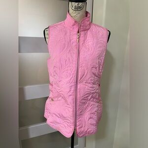 🧑‍🎄⭐️ BYLYSE Pink & White paisley design Vest SZ medium EUC